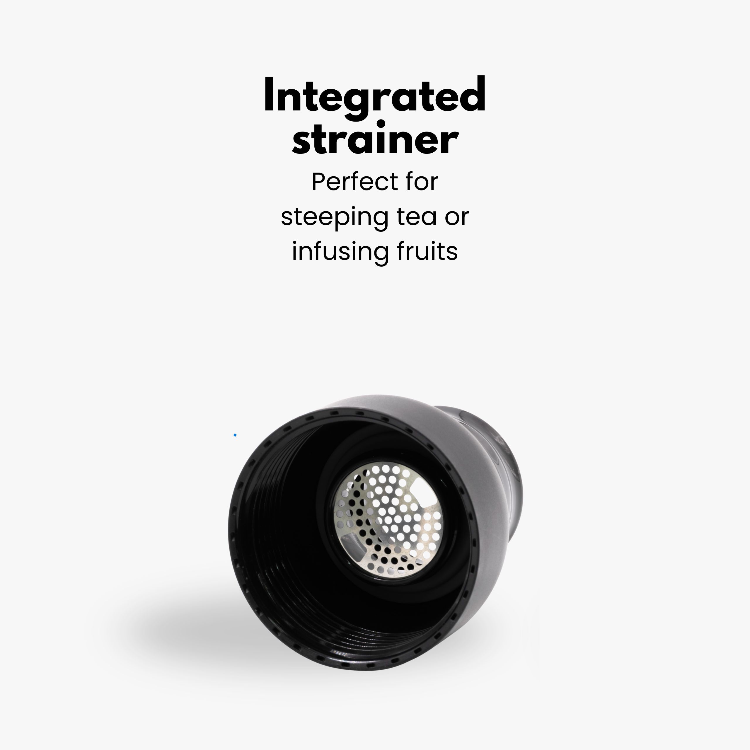 520ml Eco Push-to-Sip Bottle Made from Recycled Stainless Steel Push - integrated strainer