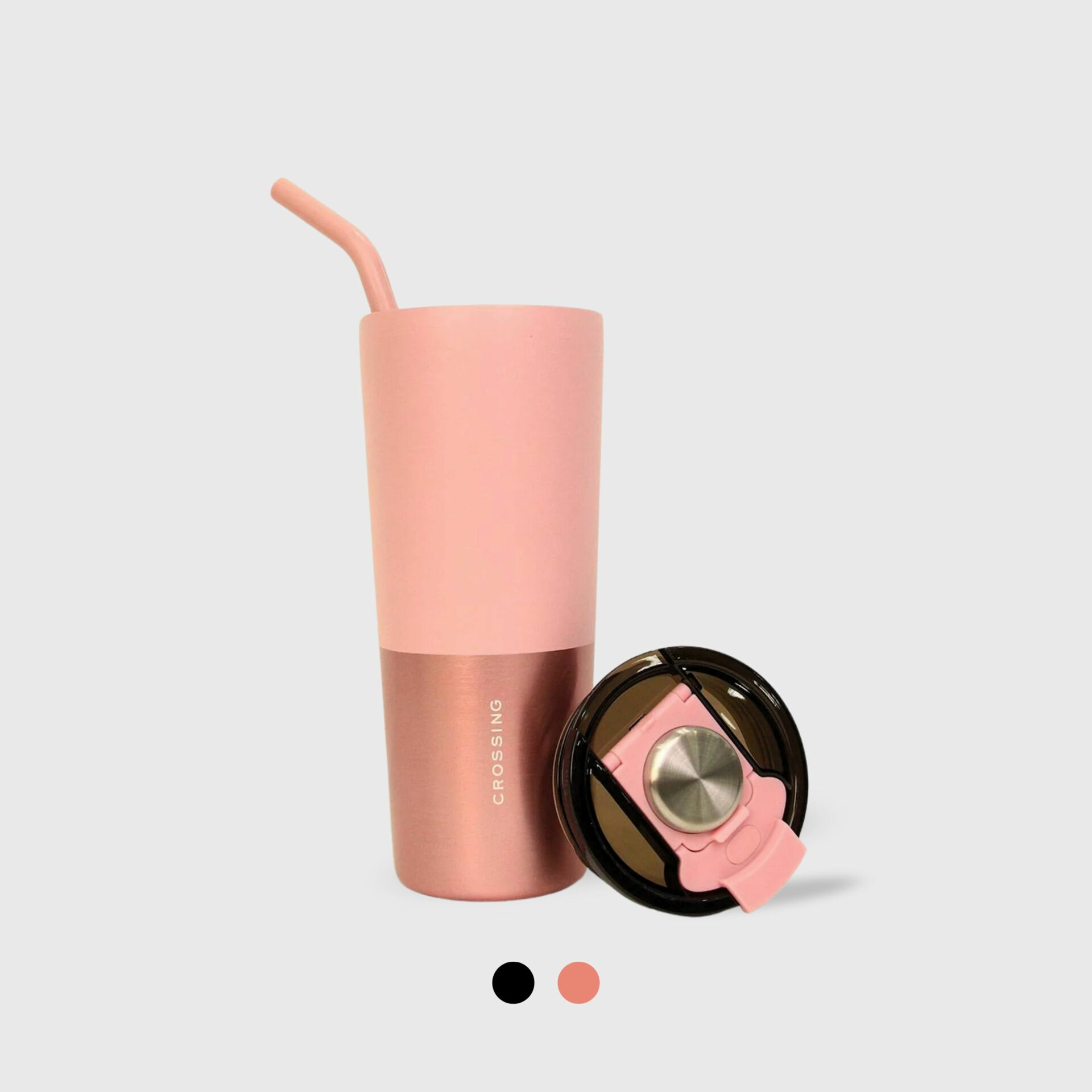 Corporate gifts singapore Crossing Volt Insulated Stainless Steel Straw Tumbler 710ML cap