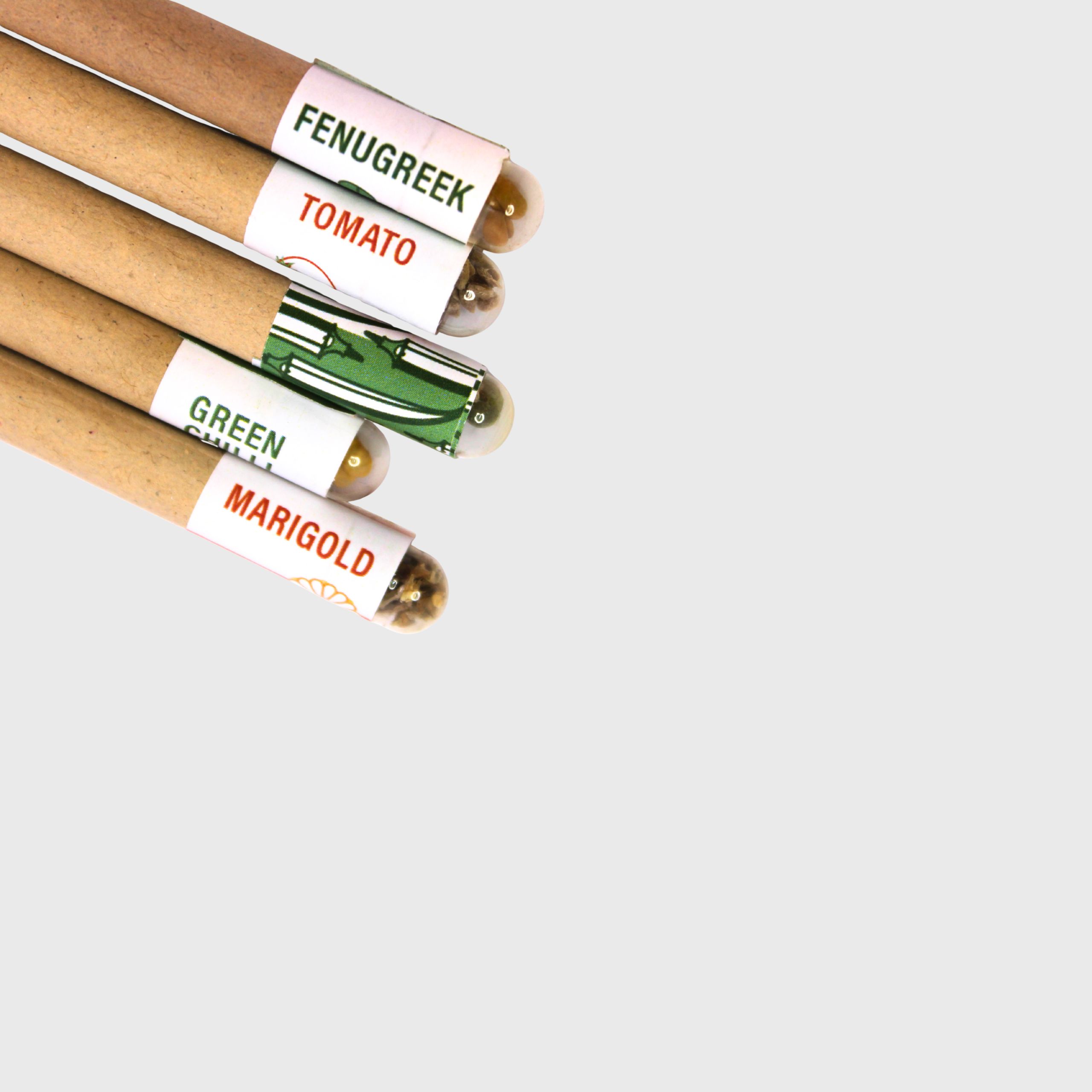 Eco-Friendly Sustainable Plantable Seed Pen. 100% Recycled. Pen tube corporate gift set. herbs and plants