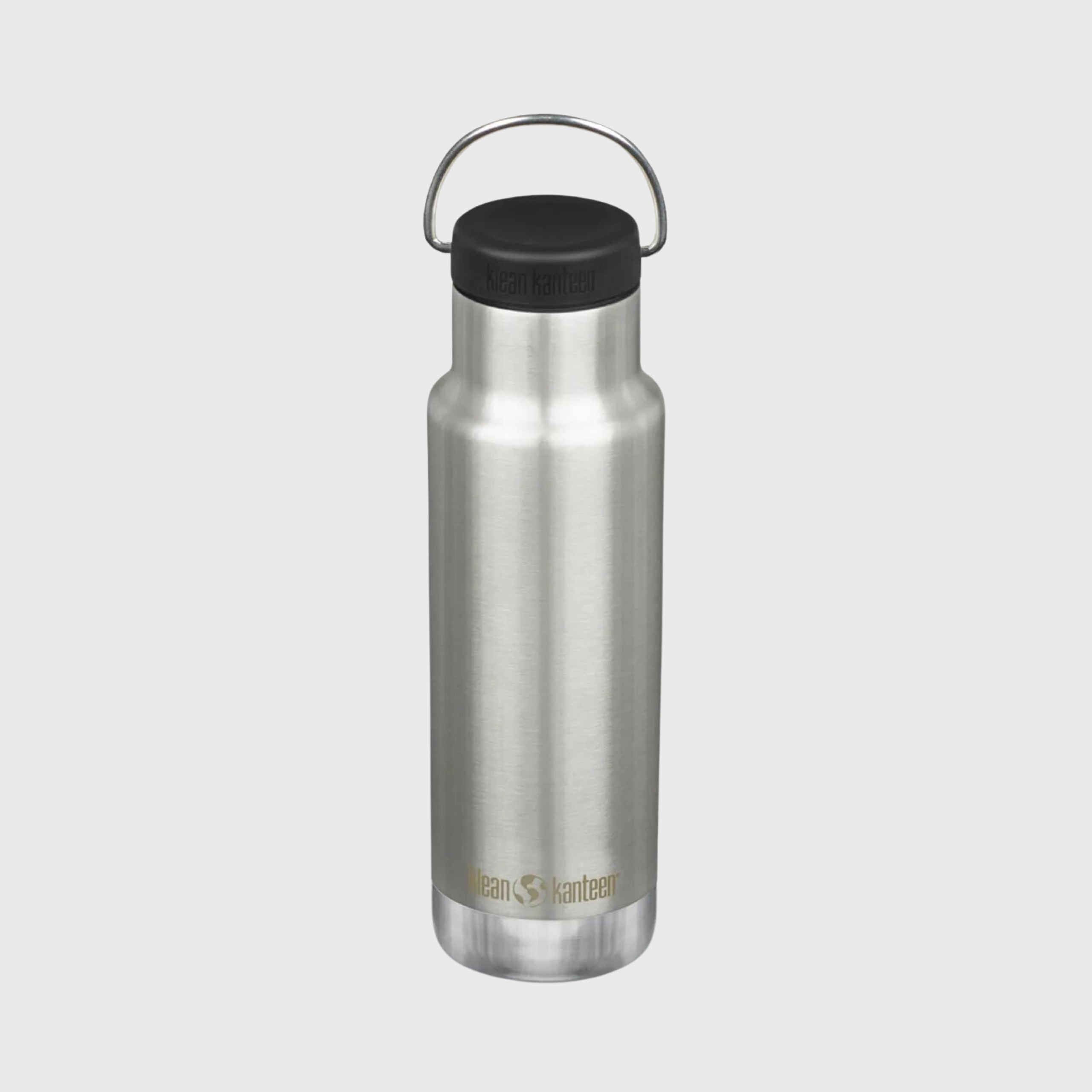 Kleen Kanteen Singapore Sustainable Insulated Classic 12oz Water Bottle with Loop Cap (Brushed Stainless)