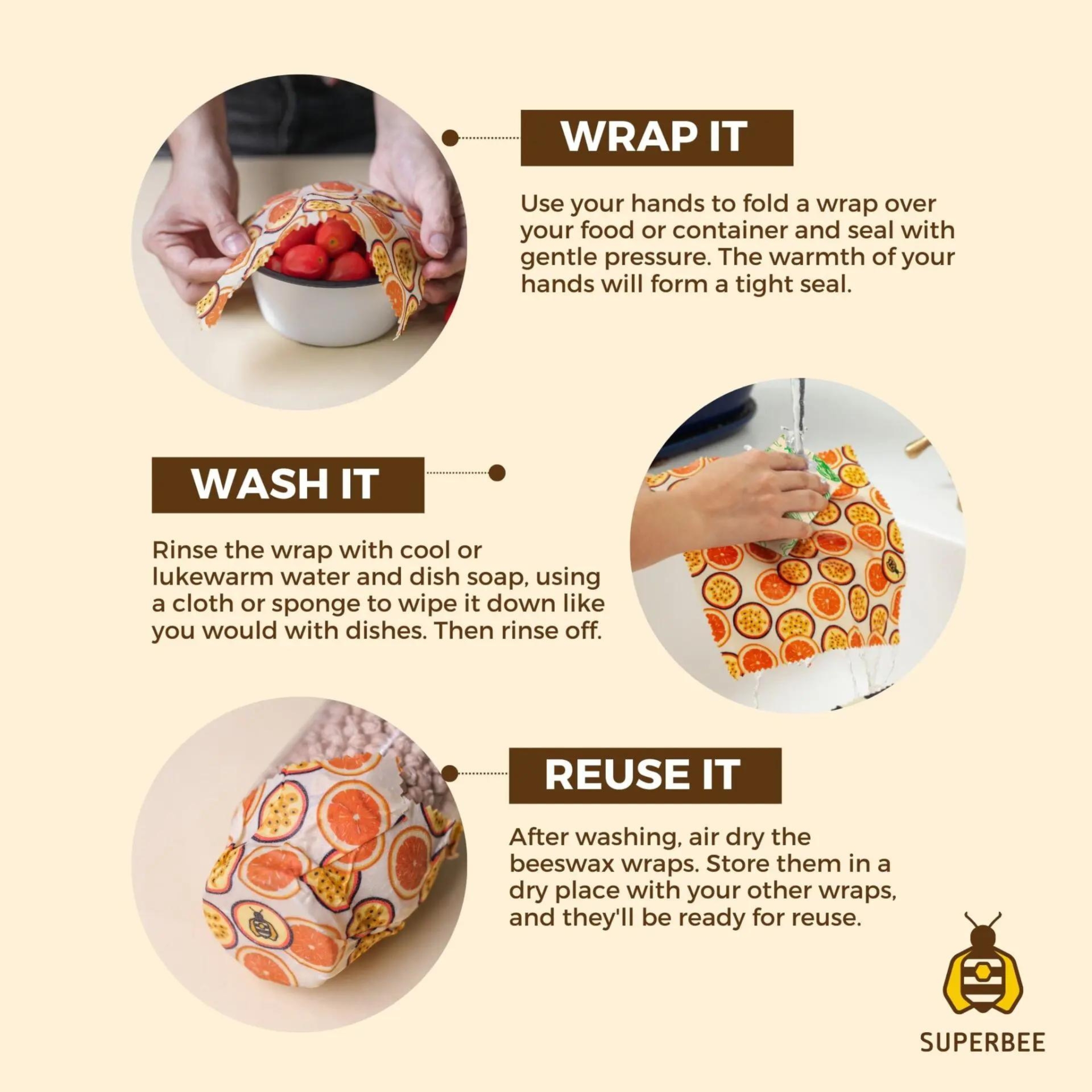Sustainable Corporate Gifts Singapore SuperBee Beeswarp How to Use