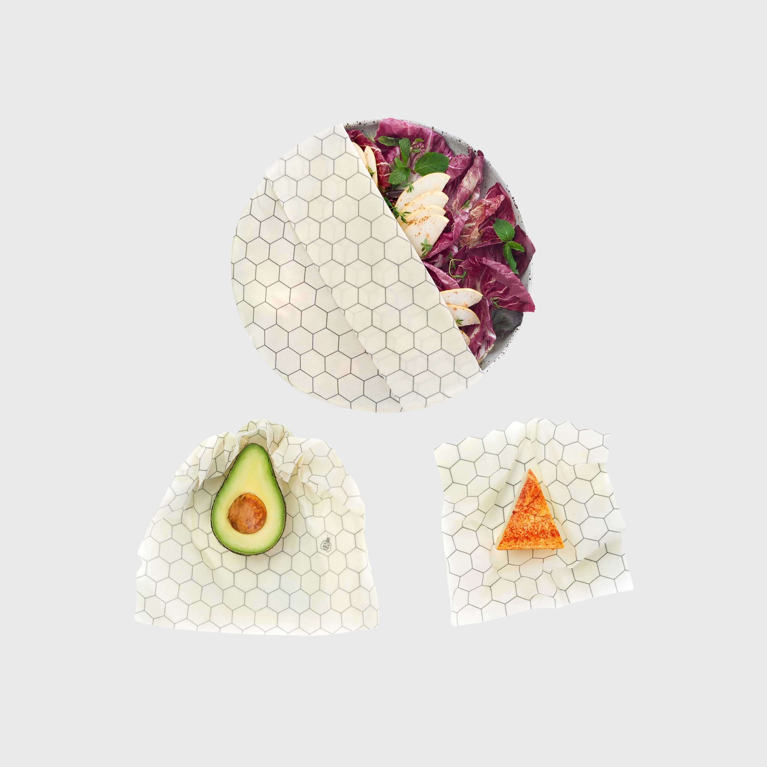 Sustainable Corporate Gifts Singapore Superbee Beewax Warps Set of 3 Sizes Plastic Free