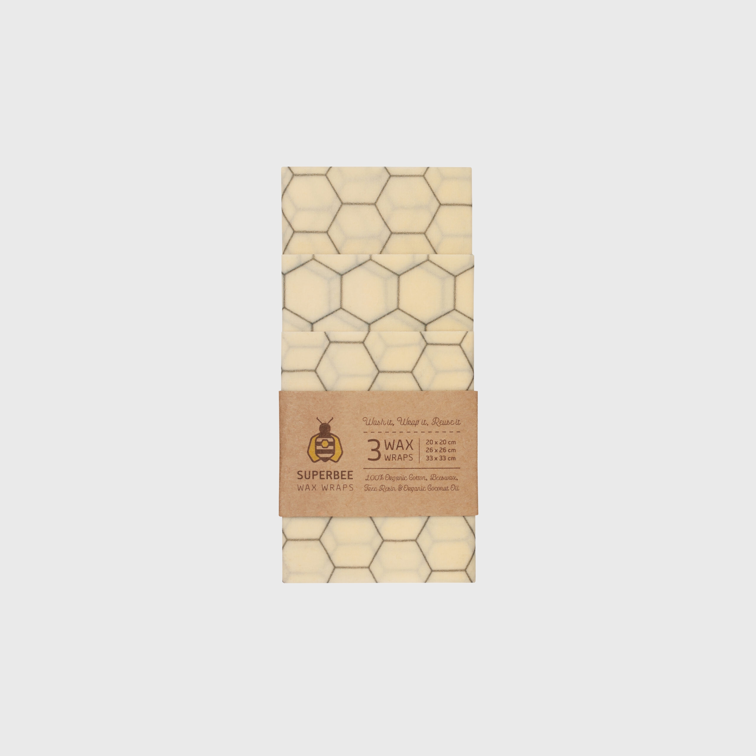 Sustainable Corporate Gifts Singapore Superbee Beewax Warps Set of 3 sizes package